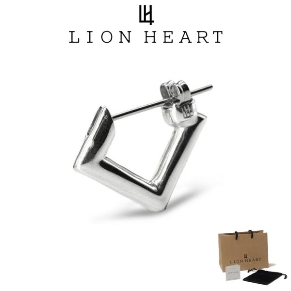 ライオンハート ピアス メンズ クロッシング ピアス シリンダースクエア SV925 サージカルステンレス LH-1EA152 LION HEART メンズピアス 片耳用 1点売り クリス