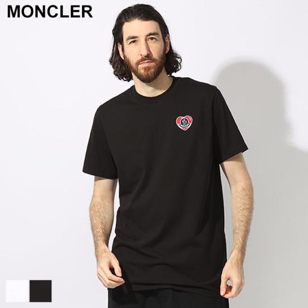 ほぼ新品】希少XL モンクレール ハート ロゴ Tシャツ ワッペン 半袖 黒
