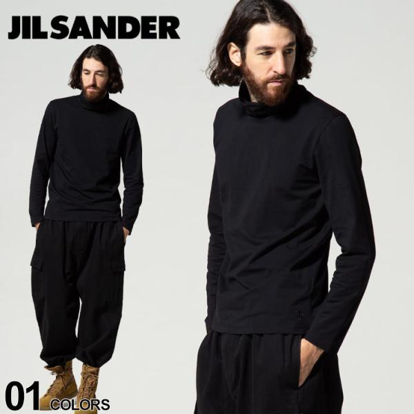 ジルサンダー メンズ JILL SANDER ロゴ 刺繍 ハイネック 長袖 Tシャツ ジルサンダー メンズ JILL SANDER ロゴ 刺繍 ハイネック 長袖 Tシャツ