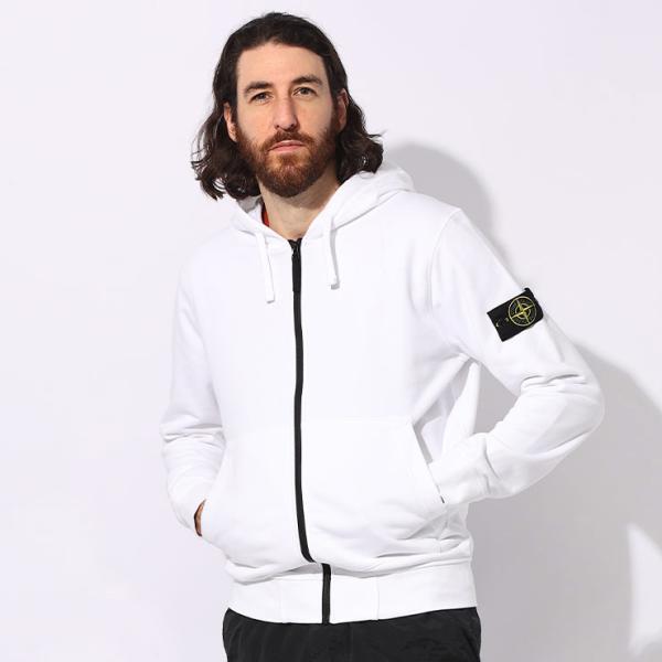 ストーンアイランドstone  両面ビッグロゴコンパス パーカー L STONE ISLAND (ストーンアイランド) 裏毛 ロゴワッペン ポケット付き