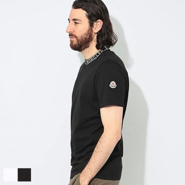 MONCLER（モンクレール） 半袖 Tシャツ メンズ ネックロゴ クルー
