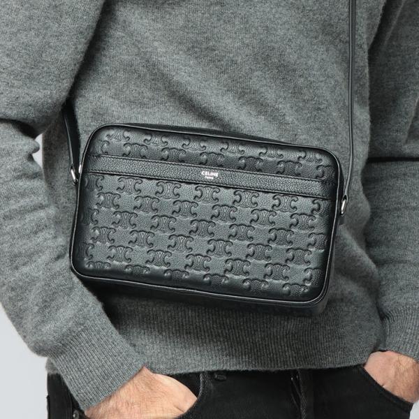 中古 CELINE セリーヌ　メッセンジャーバッグ　エディスリマン CELINE（セリーヌ） トリオンフエンボス カーフスキン メッセンジャー