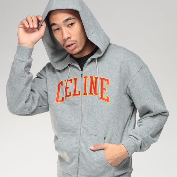 CELINE（セリーヌ） パーカー メンズ スウェット フロント ロゴ ルーズ