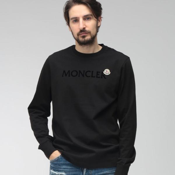 MONCLER（モンクレール） メンズ Tシャツ 長袖 ロゴ＆ワッペン クルー