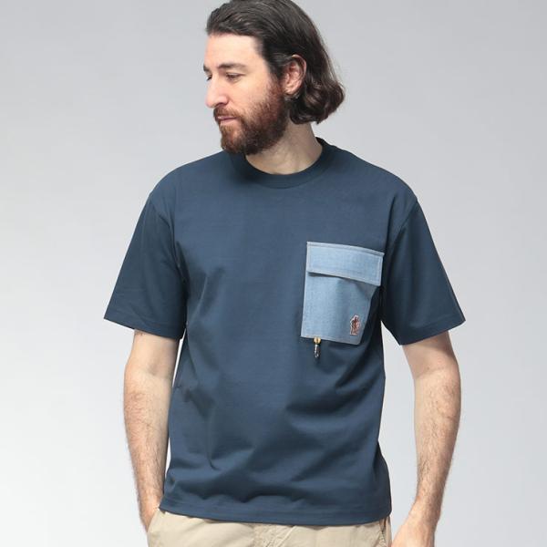 MONCLER（モンクレール） メンズ Tシャツ半袖 胸ポケット グルノーブル