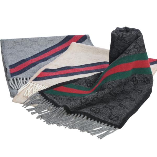 GUCCI（グッチ） マフラー メンズ GUCCI GG ロゴ シェリーライン 総