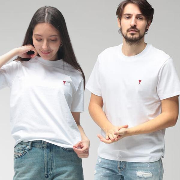アミパリス Tシャツ AMI Alexandre Mattiussi アミパリス メンズ Tシャツ 半袖 AMI PARIS