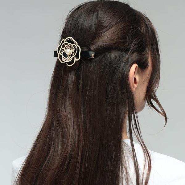 美品 アレクサンドルドゥパリ カメリア バレッタ ヘアアクセサリー ALEXANDRE DE PARIS（アレクサンドル ドゥ パリ） アレクサンドル ドゥ