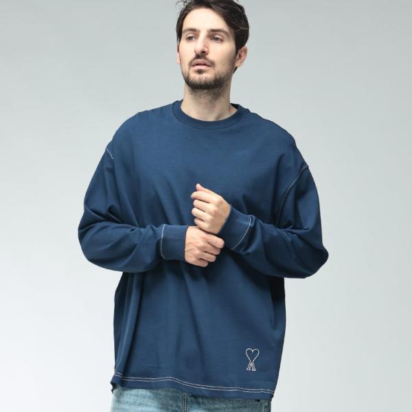 AMI Alexandre Mattiussi アミパリス メンズ Tシャツ AMI PARIS 長袖