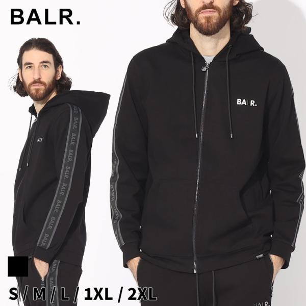 BALR. ボーラー パーカー メンズ スウェット ロゴ ライン Q TAPE