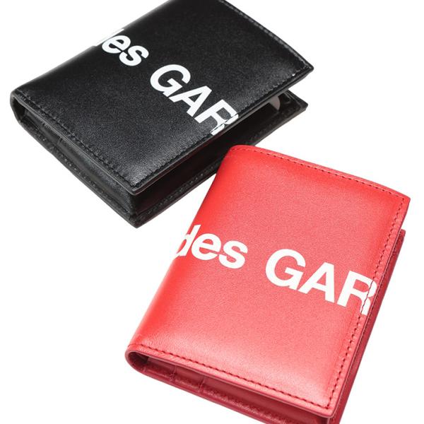 コムデギャルソン ウォレット 財布 comme des garcons CDG メンズ ロゴプリント 二つ折り レザー ミニ コンパクト CDGSA0641HL ブランド 誕生日 プレゼント