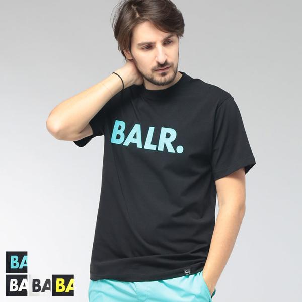 ボーラー BALR． メンズ Tシャツ 半袖 フロントロゴ クルーネック カットソー BA11121410 ブランド トップス コットン プリント 春 夏