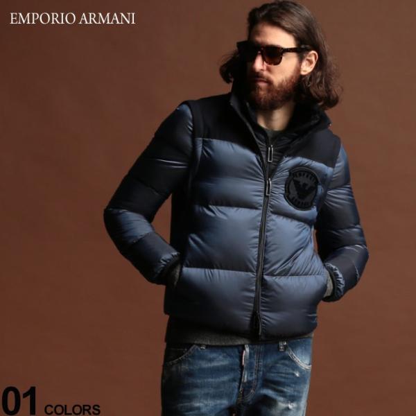 Emporio アルマーニ 2way ダウンベスト コート アウター ブランド メンズ メンズ ダウンジャケット ロゴ エンポリオ Armani ブルゾン アウター Ea6g1bp81ninz