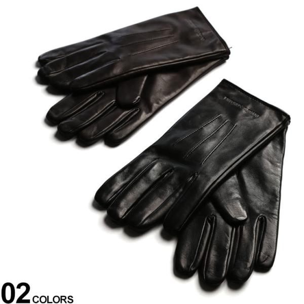 エンポリオアルマーニ メンズ 手袋 EMPORIO ARMANI レザー 裏