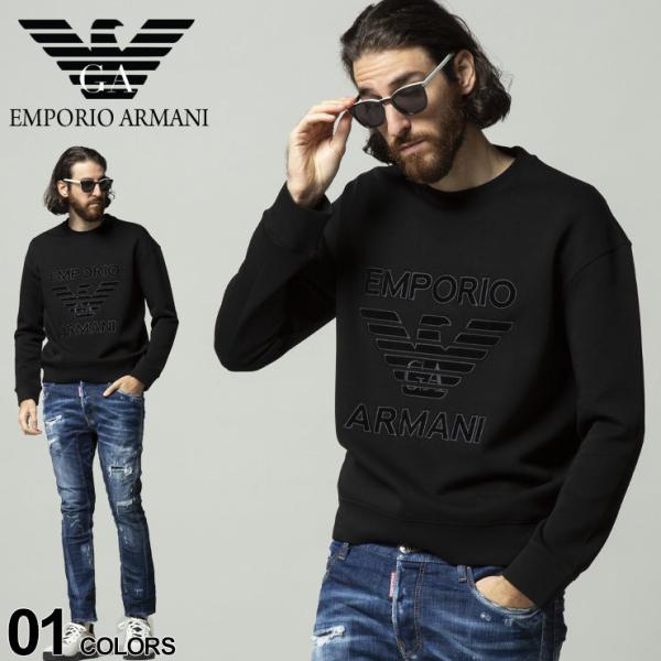 EMPORIO ARMANI (エンポリオアルマーニ) ロゴ刺繍 クルーネック 