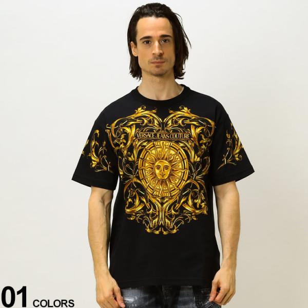 今季一番 ベルサーチ メンズ Tシャツ トップス LOGO BAROQUE - Print T
