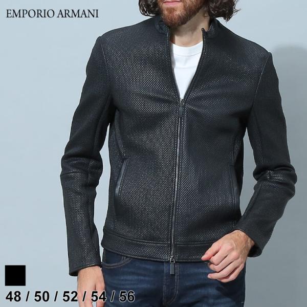 アルマーニ エンポリオアルマーニ ジャケット EMPORIO ARMANI レザージャケット ライダース バイカージャケット ブランド  大きいサイズあり EAH31R81C1P81