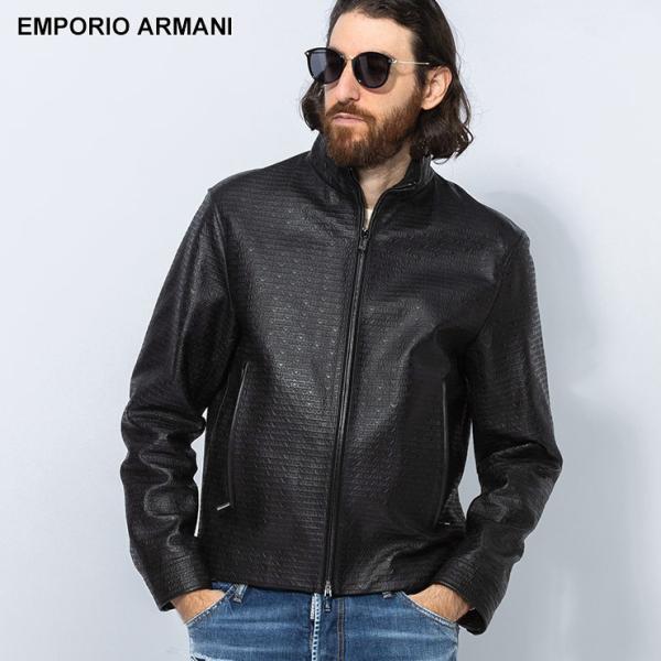 最終値下げ エンポリオアルマーニ レザーブルゾン フード 黒 ラムレザー メンズ EMPORIO ARMANI（レザージャケット）のフリマアイテム一覧