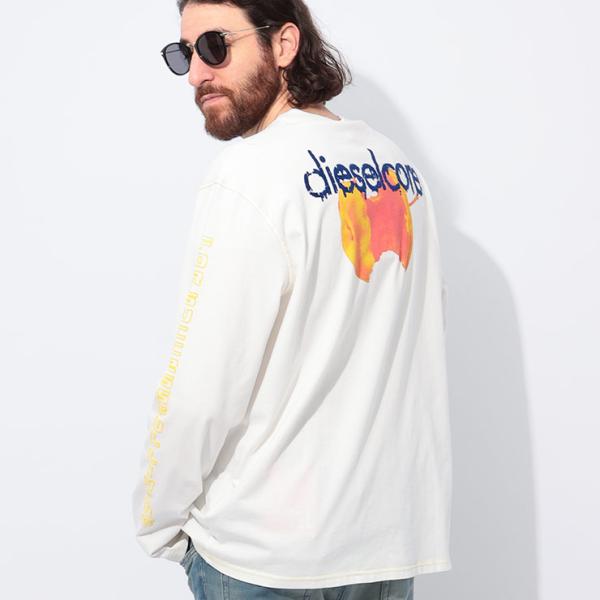 DIESEL ディーゼル サイドロゴ バックアップルプリント クルー