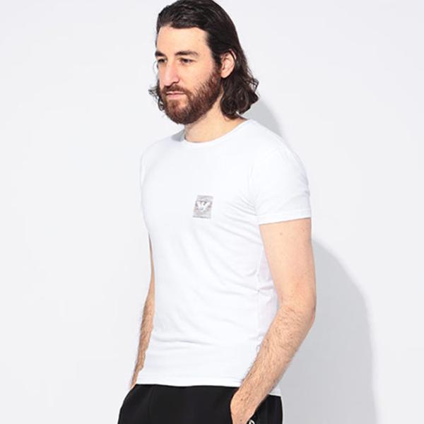 エンポリオアルマーニ EMPORIO ARMANI 半袖 Tシャツ メンズ レインボーロゴ クルーネック EAUEM375AF10798