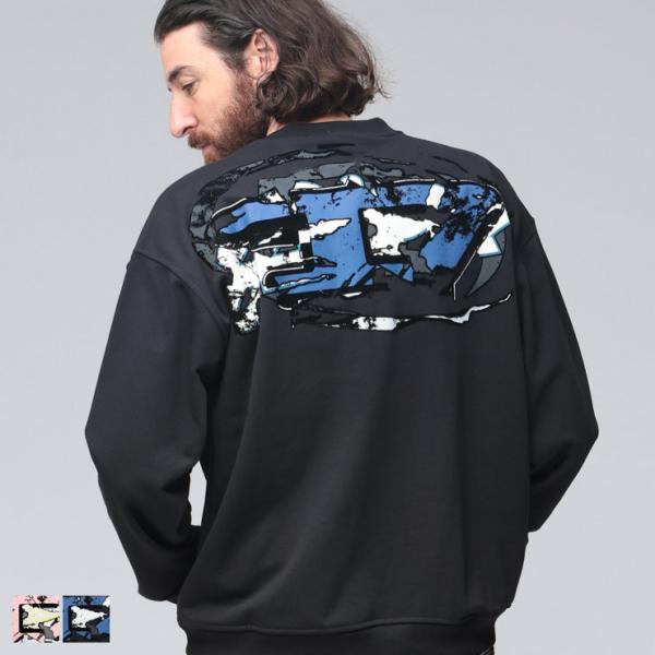 DIESEL（ディーゼル） メンズ バックデザイン クルーネック スウェット