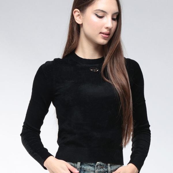 わ*ん様 DIESEL 黒 ベルベット 長袖トップス DIESEL（ディーゼル） ニット トップス レディース カットアウト