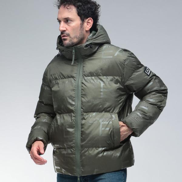 エンポリオアルマーニ ブルゾン アウター EMPORIO ARMANI EA7 総ロゴ フルジップ 中綿ジャケット EA77M697AF15969 メンズ
