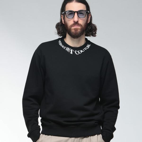 ヴェルサーチェ ジーンズ クチュール トレーナー アウター メンズ VERSACE JEANS COUTURE ネックロゴ クルーネック VC79GAIP03