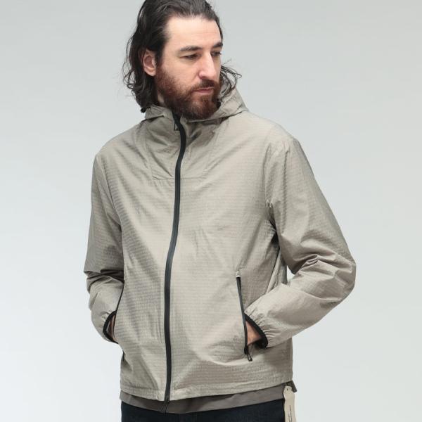 エンポリオアルマーニ アウター メンズ EMPORIO ARMANI 総ロゴ ジャガード 軽量 撥水 フルジップ ブルゾン EAEM4952AF15384 ブランド アウター グレー