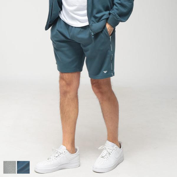 エンポリオアルマーニ EMPORIO ARMANI メンズ ショートパンツ ロゴテープ ウエストコード ショーツ EAUEM495AF18887 ブランド ボトムス パンツ スポーツ