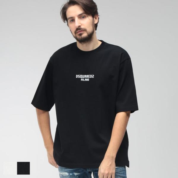 ディースクエアード DSQUARED2 メンズ Tシャツ 半袖 ロゴプリント クルーネック カットソー MILANO D2GD1521D20106 ブランド トップス コットン シンプル 春 夏