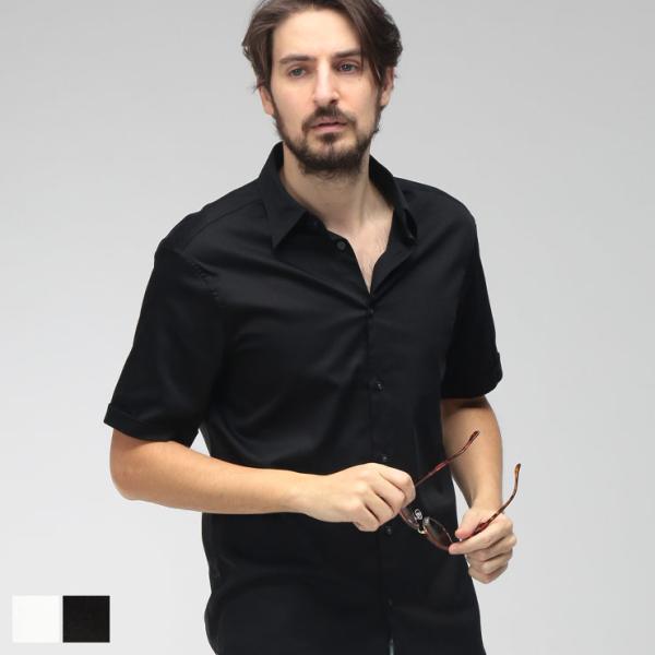 エンポリオアルマーニ EMPORIO ARMANI メンズ シャツ 半袖 ストレッチコットン ワンポイント EAEM5124AF23800 ブランド トップス 無地 シンプル 春 夏