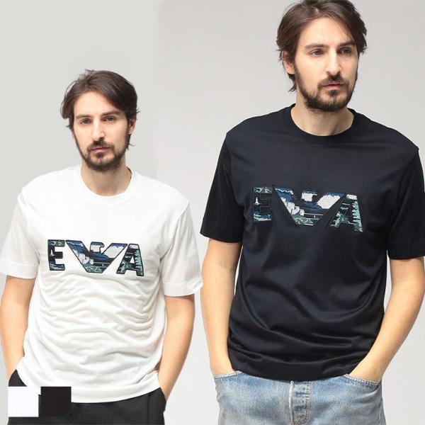 EMPORIO ARMANI エンポリオアルマーニ メンズ Tシャツ 半袖 刺繍ロゴ