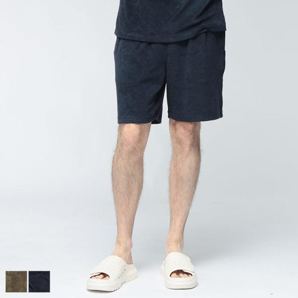 エンポリオアルマーニ EMPORIO ARMANI メンズ ショート パンツ モノグラム イーグルロゴ モノグラム パイル地 ショーツ EASEM695AF20449 ブランド
