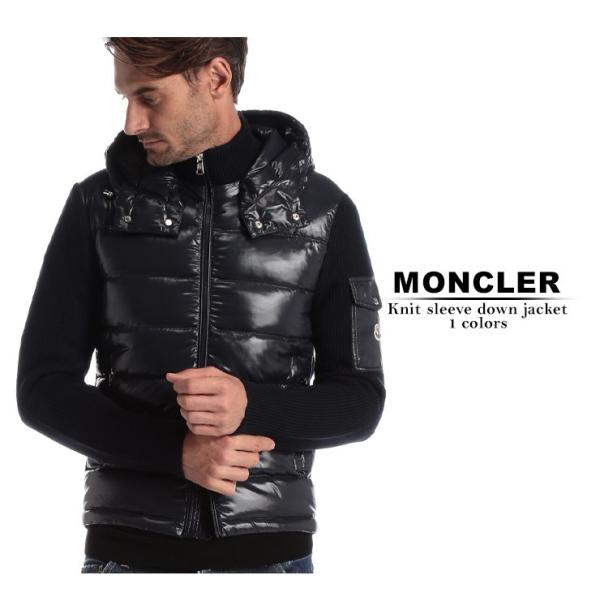 初売り大特価 モンクレール ダウン ダウンコート メンズ ニットダウン Moncler パーカー ニット コンビ パーカー アウター フード ダウンジャケット 紺 ブランド アウター ブルゾン Mcz希少の