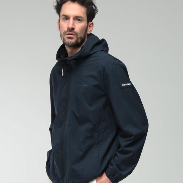 美品】 カルバンクライン　シープレザージャケット　フード付 Calvin Klein（カルバン・クライン） ブルゾン アウター メンズ 裏