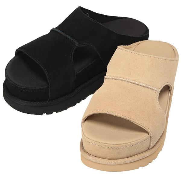 アグ UGG レディース サンダル スエード 厚底サンダル GOLDENSTAR HI CUTOUT SLIDE UGGL1175132 ブランド 靴 シューズ スリッポン 厚底 春 夏
