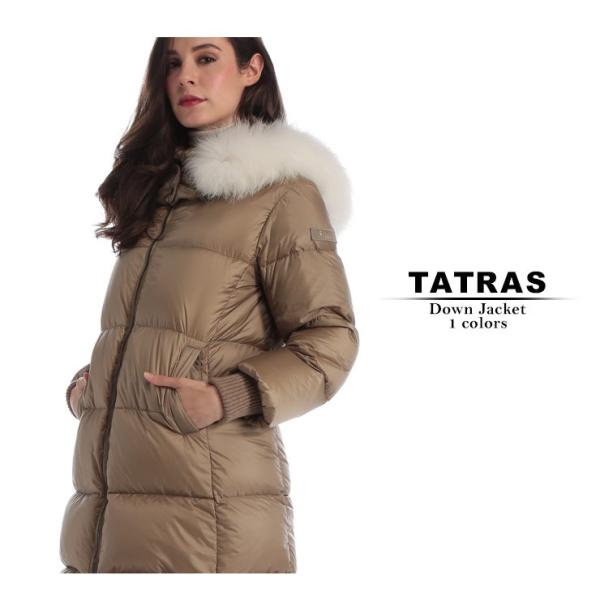 タトラス ダウン ロング レディース Tatras Beige Moena ダウンコート リアルファー パーカー フード ロング ダウンジャケット Moena モエーナ ベージュ ブランド Trlta19a4705 42 ゼンオンライン