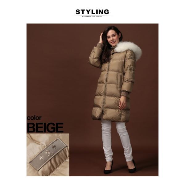 タトラス ダウン ロング レディース Tatras Beige Moena ダウンコート リアルファー パーカー フード ロング ダウンジャケット Moena モエーナ ベージュ ブランド Trlta19a4705 42 ゼンオンライン