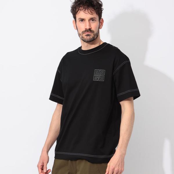 GIVENCHY（ジバンシィ） コットン コントラストステッチ ロゴ クルー
