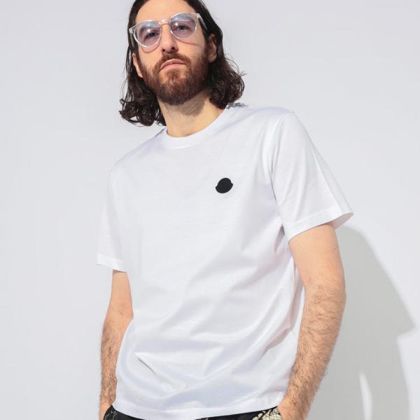 Moncler ストライプ Tシャツ 半袖 MONCLER ストライプ Tシャツ サマー M ホワイト - メルカリ