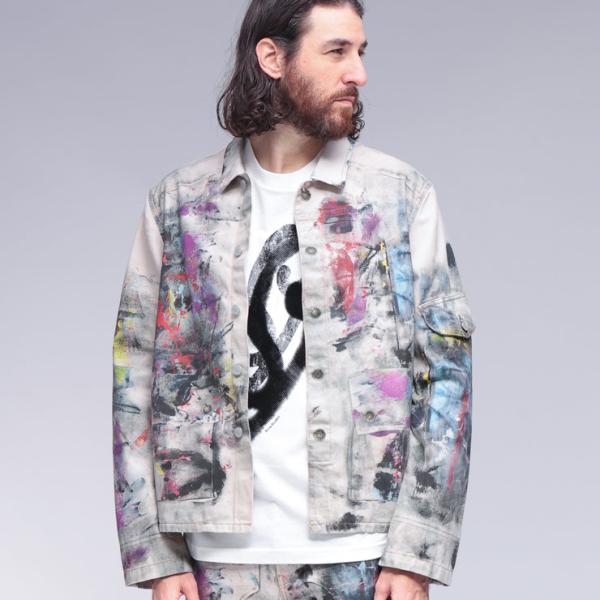 【新品】Acne Studiousトロンプルイユデニムジャケット Acne Studios アクネストゥディオズ トロンプルイユ プリント