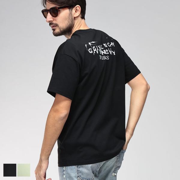 ジバンシー　Tシャツ　美品★ GIVENCHY（ジバンシィ） Tシャツ メンズ ロゴ スタンプ プリント 半袖