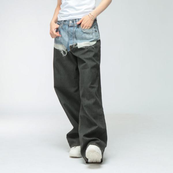 アクネストゥディオズ Acne Studios レディース ジーンズ ACLCK0139 プリント ボタンフライ トロンプルイユジーンズ 1981 ブランド ボトムス ジーパン