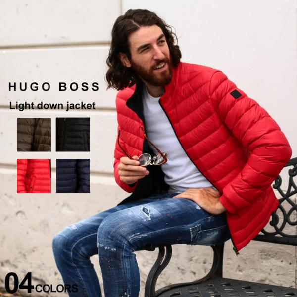 ヒューゴボス メンズ ライトダウンジャケット HUGO BOSS フルジップ