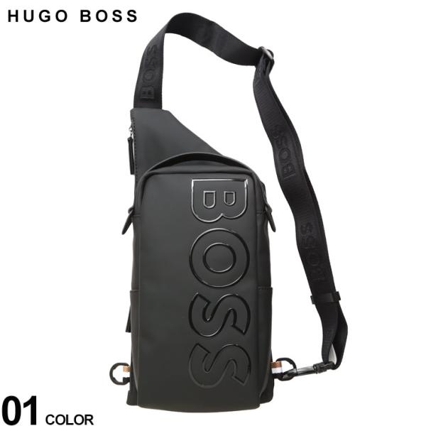 BOSS ボディバッグ ブラック HUGO BOSS (ヒューゴボス) ロゴ ジップ ボディバッグ HB50484309