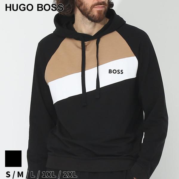 HUGOBOSS新品未使用メンズ インターロック パーカーXL定価¥36,300 HUGO BOSS (ヒューゴボス) BIGロゴ プルオーバー パーカー HB50496661