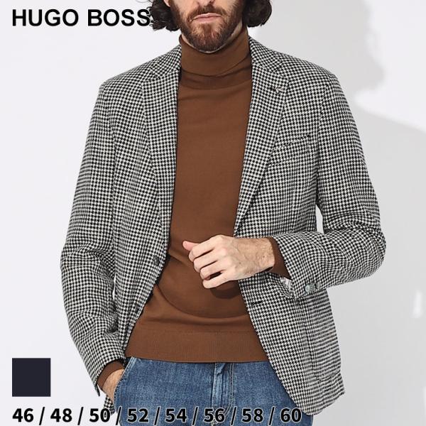 ヒューゴボス ジャケット HUGO BOSS メンズ 千鳥柄 ブランド アウター テーラード コットン HBHANRY10251475