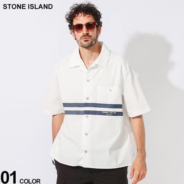 STONE ISLAND（ストーン アイランド） コットン センターライン 半袖