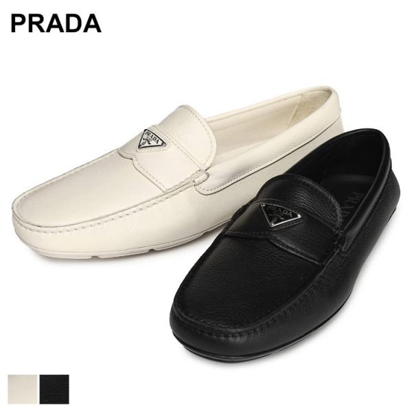 PRADA プラダ レザー トライアングルロゴ ドライビングシューズ PRADA プラダ レザー トライアングルロゴ ドライビングシューズ